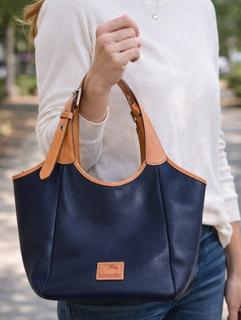 Dooney and Bourke Patterson Midnight Blue Ladies Tote Bag PreLoved Condition